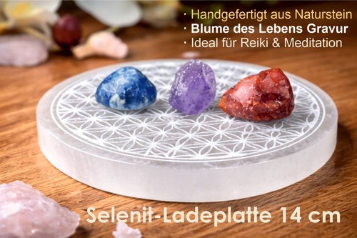 Selenit ladeplatte blume - 14, cm