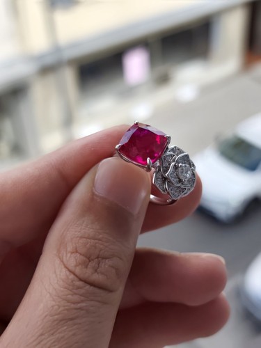 Luxuriöser rubinring mit - luxuriöser,