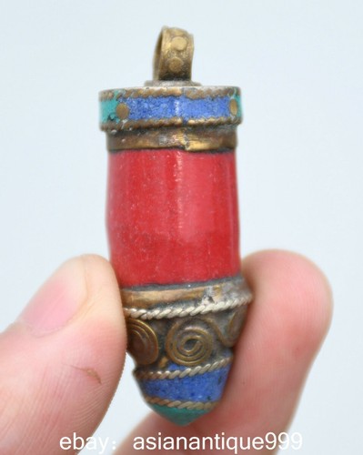 Alte tibet silber - silber, inlay