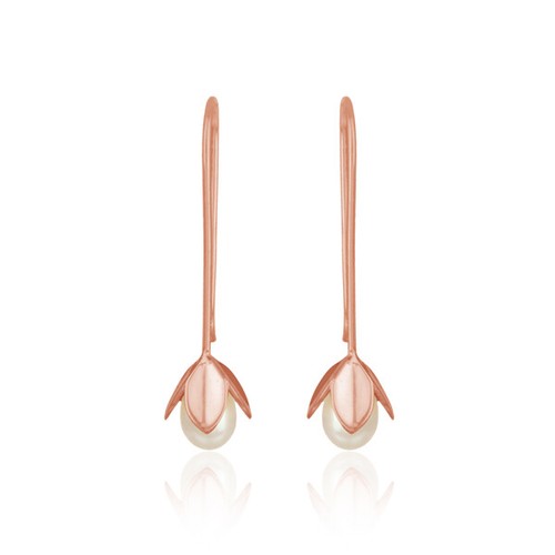 Ohrringe blume blatt - ohrringe,