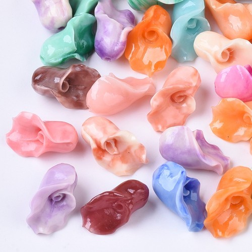 12x perle calla - 12x, 15x10mm