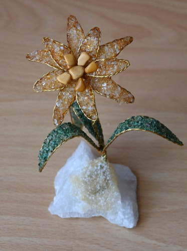 Halbedelstein blume deko - blume,