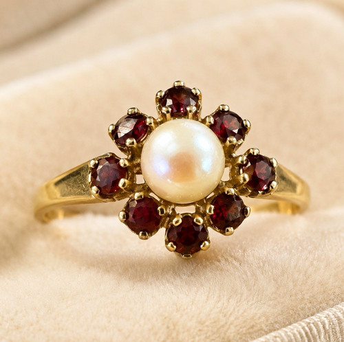 Goldring 333 gelbgold perle - goldring,