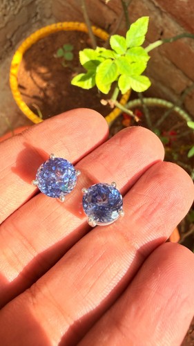 Ohrring 10x10mm kornblume - 10x10mm,
